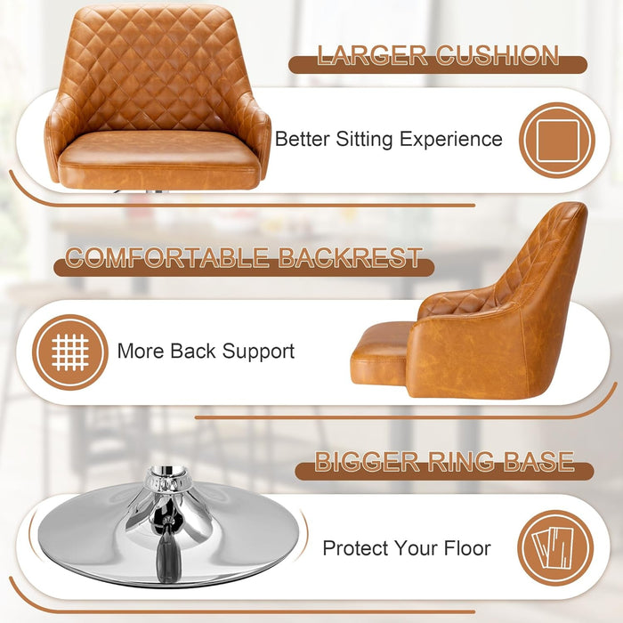 Bar Stools Set of 4, Adjustable Bar Stools with Back, Bar Height Stools for Kitchen Counter