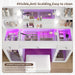 White Makeup Vanity DeskStation With RGB Illumination