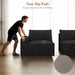 114 Inch Modular Contemporary Sectional Sofa Black