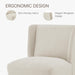 Upholstered Dining Chair with Casters Wingback Modern Side Armless Deskchair with Rollers for Diningroom Bedroom Livingroom Reading Room