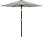 7.5FT Patio Umbrella Table Market Umbrella with 6 Sturdy Ribs, Button Tilt/Crank Heavy-Duty round Outdoor Umbrellas for Garden, Deck, Backyard,And Pool, Foggy Gray