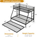 IndustrialGrade Twin Over Full SpaceSaving BunkBed Trundle