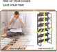 Six Tier Foldable Brown Bookcase Industrial Finish