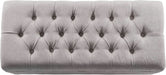 Home Decor | Tufted Ainsley Button Storage Ottoman Bench with Hinged Lid | Ottoman Bench with Storage for Living Room & Bedroom, Grey