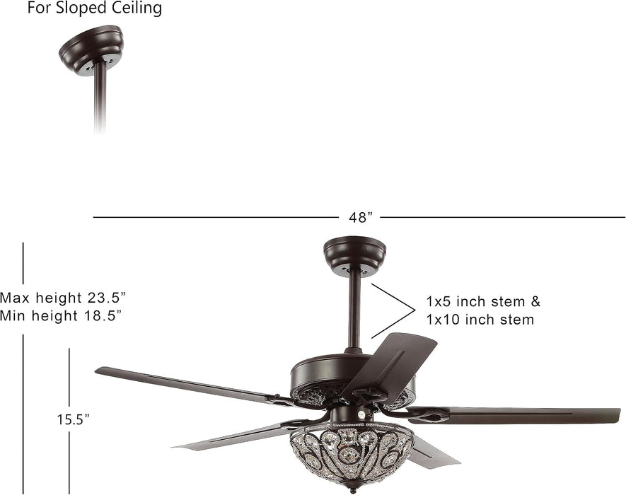 Oil Rubbed Bronze Ceiling Fan Integrated Cooling System