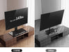 Universal TV Stand with Power Outlets for 50-85 Inch Tvs, Swivel&Height Adjustable Tall TV Stand for Bedroom Living Room, 27.5''Large Tempered Glass Base Holds up to 110 Lbs.