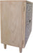 Handcrafted Oak Wood Cabinet With Floral Embellishments