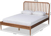 Neilan Modern and Contemporary Walnut Brown Finished Wood Queen Size Platform Bed