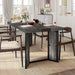 Industrial Dining Table for 6-8 People, 71" Large Long Wooden Kitchen Table with Sturdy Metal Frame & Brown Finish, Rustic Style Rectangular Dinner Table for Dining Room, Kitchen (Oak Gray)