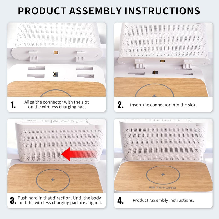 Sunrise Alarm Clock for Heavy Sleepers,Touch Lamps for Nightstand with Wireless Charger Station for Iphone/Samsung,Sound Machine,Wake up Light with Snooze/Timer/10 Natural Sounds/3 Dimmable
