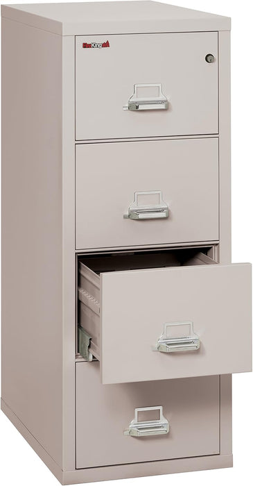 Vertical 4 Drawer Legal Fire Rated File Cabinet, Platinum