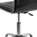 Alan Low Back Designer Armless Black Ribbed Swivel Task Office Chair