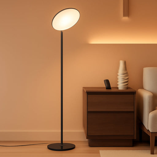 Floor Lamps for Living Room, 69" Tall LED Lamp, 2800LM Standing Lamp Remote & Foot Switch with 1H Timer, 2700-6500K Stepless Dimmable Modern Pole Light for Bedroom, Reading, Black
