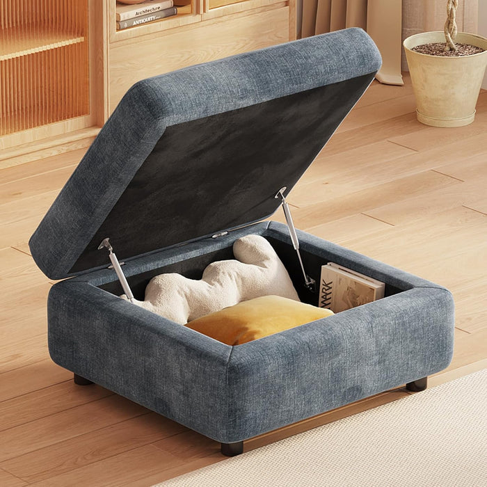 Modern Sofa Ottoman, Storage Couch Ottoman for Sectional Sofa, Multi-Functional Upholstered Footstool, Shoe Stool, Padded Seat for Living Room, Home, Apartment, Dorm, Office, 330LBS Capacity