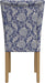 Classic Parsons Upholstered Dining Chairs, Pack of 2, Blue Floral Print