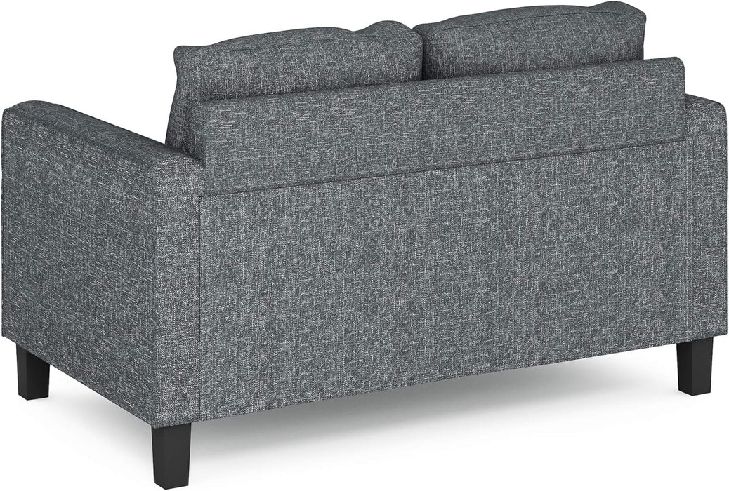 Gunmetal Modern Loveseat: Stylish and Comfortable