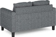 Gunmetal Modern Loveseat: Stylish and Comfortable