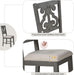 5 Piece round Dining Table Set 4 Retro Chairs with Special-Shaped Table Legs, Exquisitely Designed Hollow Chair Back for Dining Room, Gray