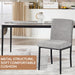 Dining Chairs Set of 4, Modern Upholstered Fabric Parsons Dining Room Chairs, Armless Kitchen Chairs with Metal Legs and Padded Seat for Living Room, Bedroom, Kitchen