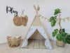 Olive Green Teepee Tent for Kids | Toddler Playhouse with Neutral Teepee Design | Indoor Playzone for Boys & Girls