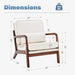 Cream Mid Century Modern Upholstered Accent Chairs