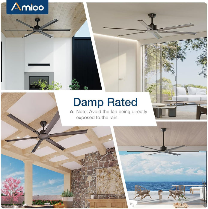 100 Inches Black Reversible Industrial Ceiling Fan