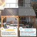 20' X 10' Outdoor Wood Gazebo for Patio, Large Outdoor Lean to Hardtop 10X20 Cedar Pergolas and Gazebos Clearance, Wall Mounted Wooden Gazebo Heavy Duty Awnings for Patio, Decks, Backyard