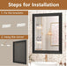 Matte Black Bathroom Mirror for over Sink 24X 36 Inch, Metal Thick Frame Rectangle Vanity Mirror for Wall, Anti-Rust, Horizontally or Vertically Mounted
