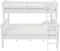 Airlie Twin over Full Bunk Bed, White, Wood Construction, Converts to Twin/Full, 4-Step Ladder, Guard Rails