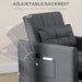 Gray Convertible Chair Bed With Adjustable Backrest