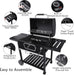 CD2030AN 30-Inch Charcoal Grill, Deluxe BBQ Smoker Picnic Camping Patio Backyard Cooking, Black, Large
