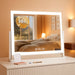 Lighted Makeup Mirror, 17.3"X13" Hollywood Vanity Mirror with Led Lights, Three Color Lighting Modes, and 5X Magnification Mirror, Smart Touch Control, 360°Rotation (White, Gift Box)