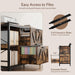 Rustic Brown FortyFourInch Lateral Filing Cabinet Lockable
