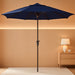 9FT 3 Tier Patio Umbrella Outdoor Market Umbrella Table Umbrellas with 8 Ribs 1.5 Pole Push Button Tilt and Crank UV Protection for Garden,Navy