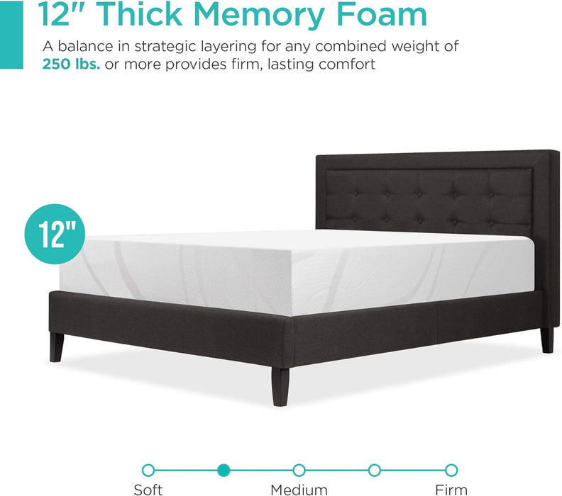 Full Size Charcoal Memory Foam Mattress TripleLayer
