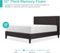 Full Size Charcoal Memory Foam Mattress TripleLayer