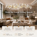 L98.42 Large Modern Chandelier for Dining Room, 20-Light Copper Tree Branch Chandeliers, Ginkgo Leaf Chandeliers, H65 Brass Chandelier for Restaurants, Hotelsand, Clubs, Living Room