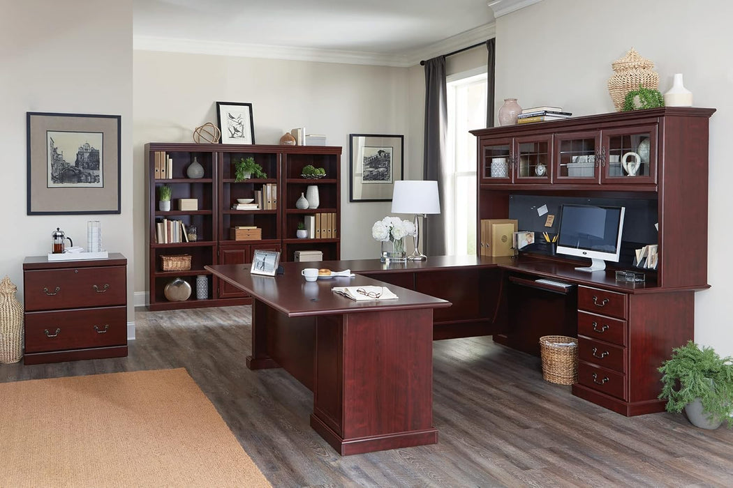 Rich Cherry Finish Heritage Hill Library BookcaseWithAdjustableShelves