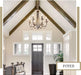 French Country Chandelier 20 Inch Whitewashed Wood