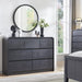 Modern 7 Drawers Dresser for Bedroom, 47" Wide Wood Dressers, Black
