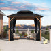 8x10 WeatherResistant Wood Grain Gazebo Aluminum Frame