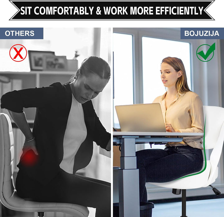 Ergonomic Drafting Chair,Standing Computer Desk Chair,Foot Ring,Lumbar Support,Swivel Task Chair - White