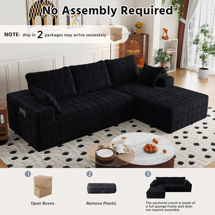 108 Inch Ultra Modular Sectional Sofa CloudMemoryFoam