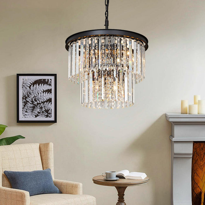 Crystal Chandelier Lighting Oil Rubbed Bronze Ceiling