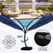 Outdoor Large round Aluminum Offset Umbrella, Heavy Duty Offset Umbrella with 360°Rotation, Offset Patio Cantilever Umbrellas with Base Included