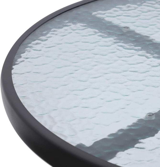 3 Piece Bar Height Outdoor Bistro Set for 2, round Patio Pub Table 2 Bar Chairs with Comfortable Design & Strong Build, Tan