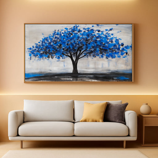 Abstract Wall Decoration for Living Room Canvas Wall Art for Office Bedroom Decor Tree Panoramic Landscape Wall Paintings Wood Framed Prints Textured Pictures Artwork Modern Hotel Decor