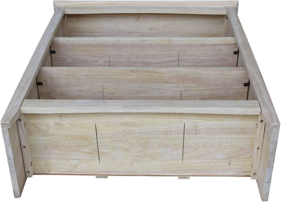 Shaker Solid Wood Bookcase, 36" High, Unfinished