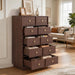 47In Tall Wooden Dresser for Bedroom，5-Drawer Chest of Drawers