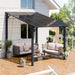 10’X 8’ Gazebo for Patio on Clearance,Hard Top Lean to Gazebo Pergola with UV Protection Roof,Large Wall-Mounted Heavy Duty Awnings for Patio, Decks, Backyard and More